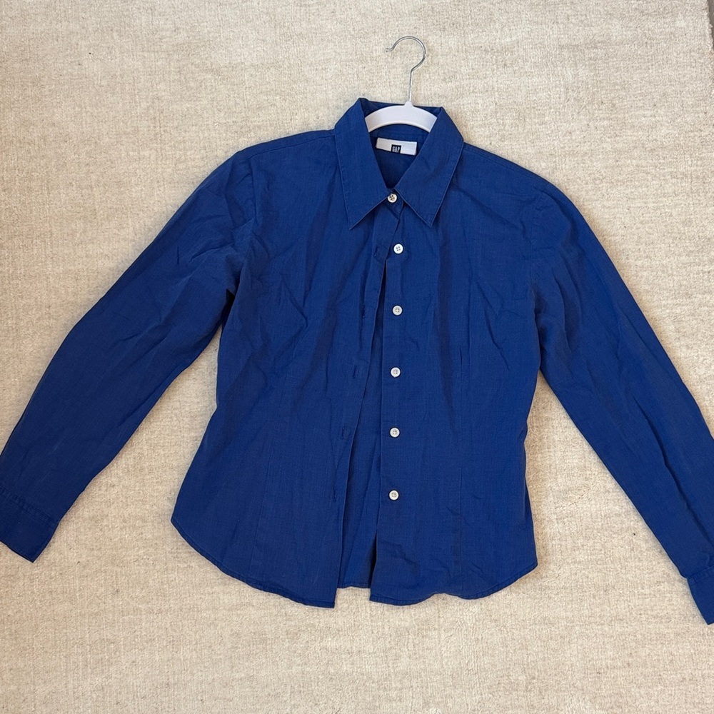 GAP Royal Blue Collared Shirt
